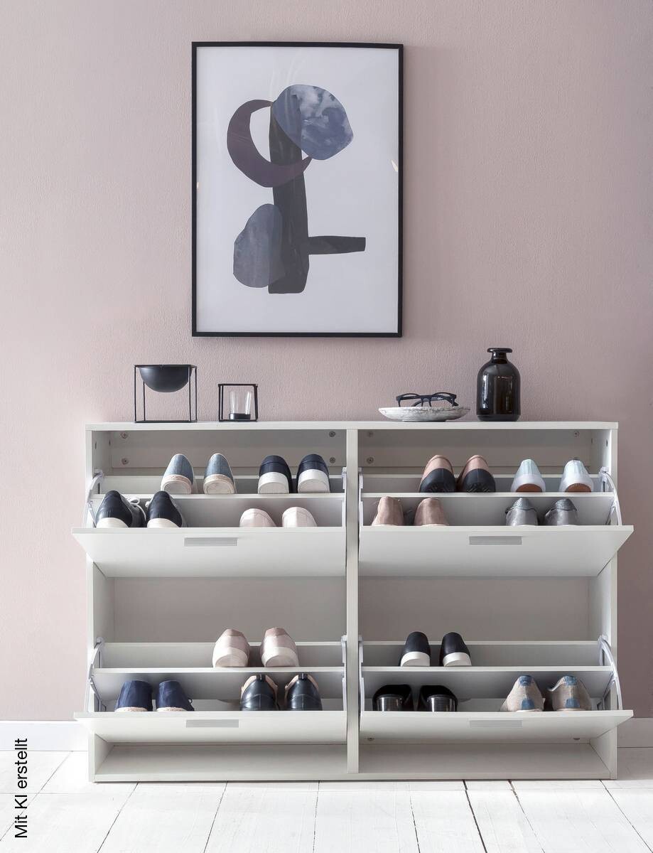 Schuhschrank weiß weiß B/H/T: ca. 120x81x24 cm
