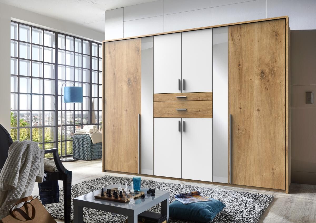 Kleiderschrank Odessa Eiche Nachbildung B/H/T: ca. 270x208x58 cm