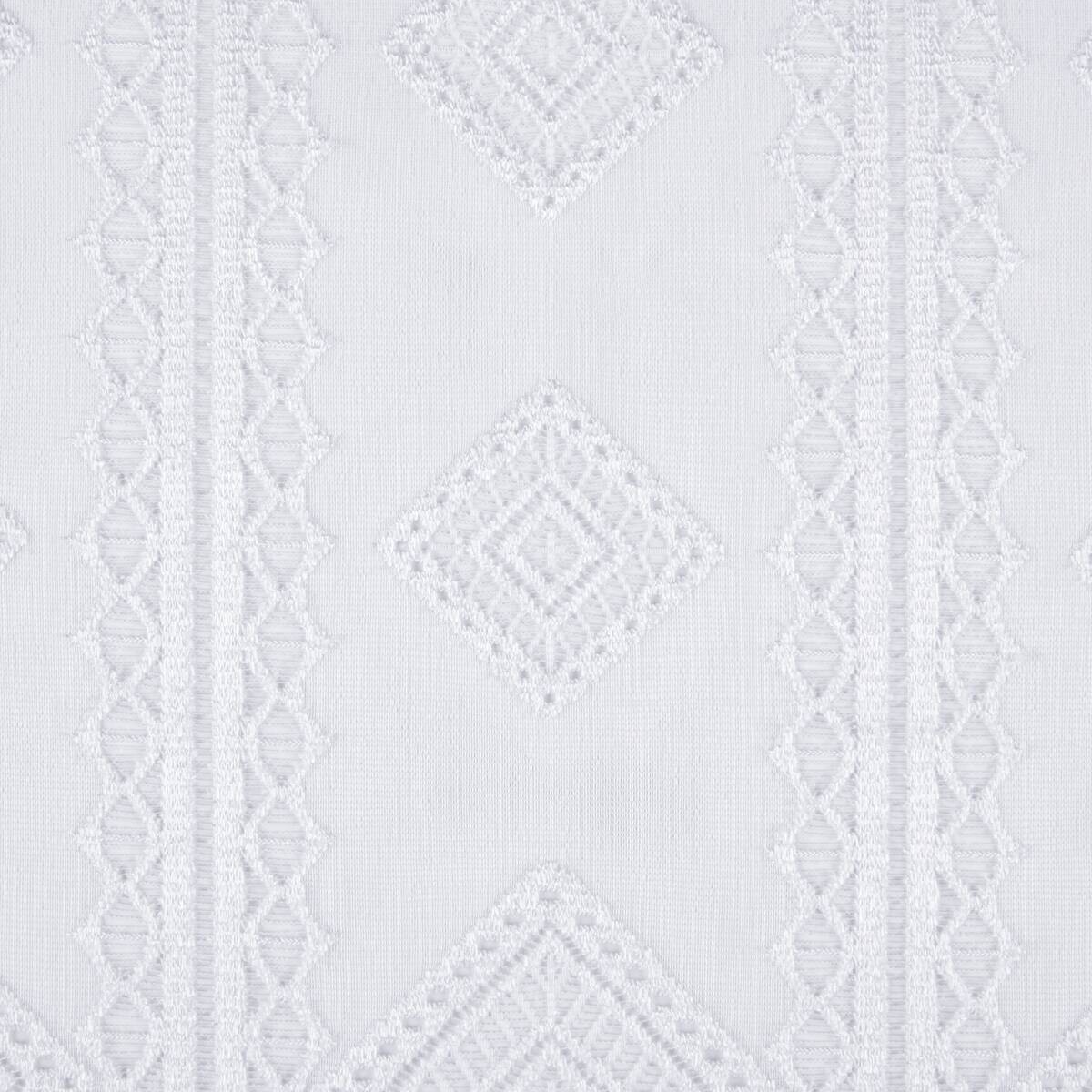 Scheibengardinen-Meterware Raute weiß 100% Polyester H: ca. 45 cm