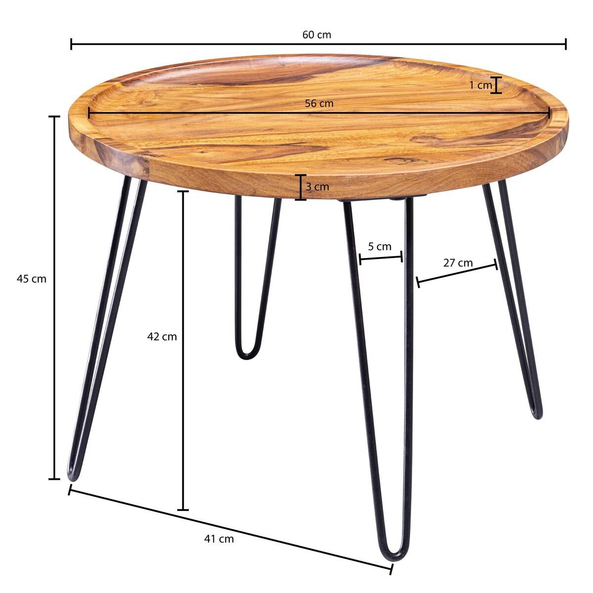 Couchtisch braun H: ca. 45 cm