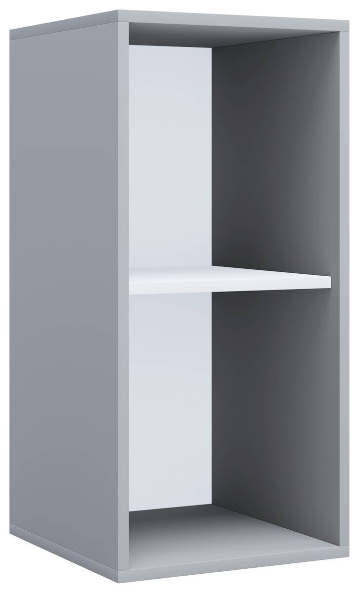 Regal Lona I grau weiß B/H/T: ca. 35x74x37 cm
