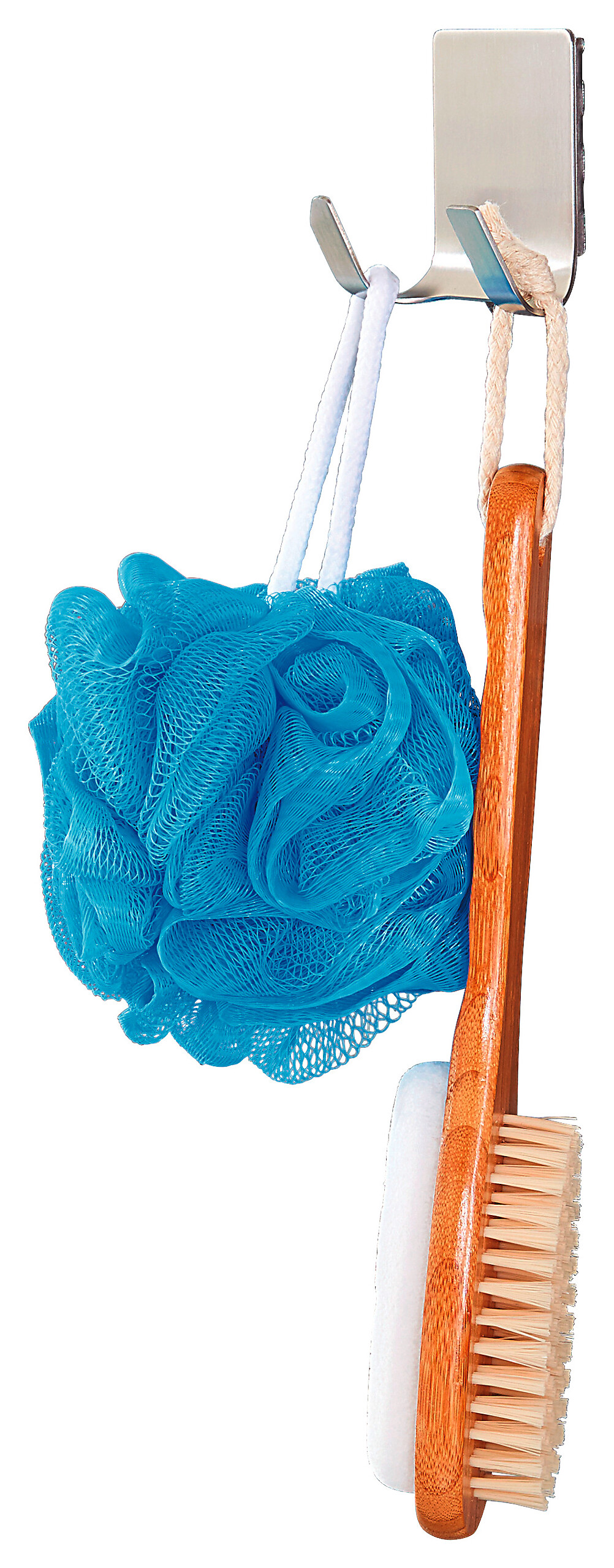 Powerstrips Chrom Edelstahl B/H/L: ca. 6,8x6,2x3,2 cm