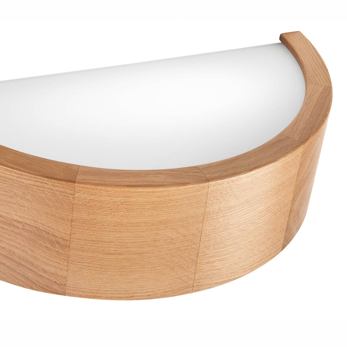 Lamkur Wandleuchte Eiche Glas Holz B/H/L: ca. 20x14x30 cm E27 1 Brennstellen