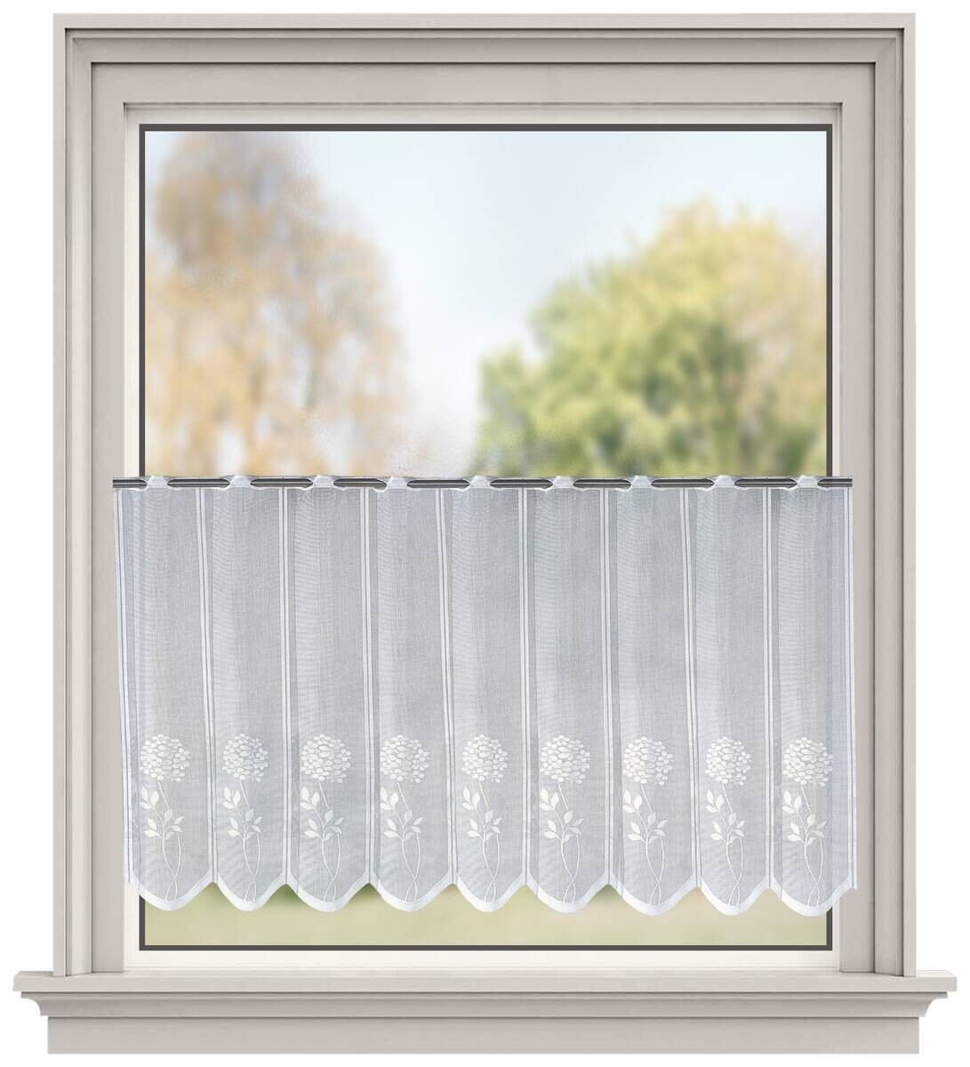 Sensation Scheibengardine weiß B/L: ca. 145x90 cm