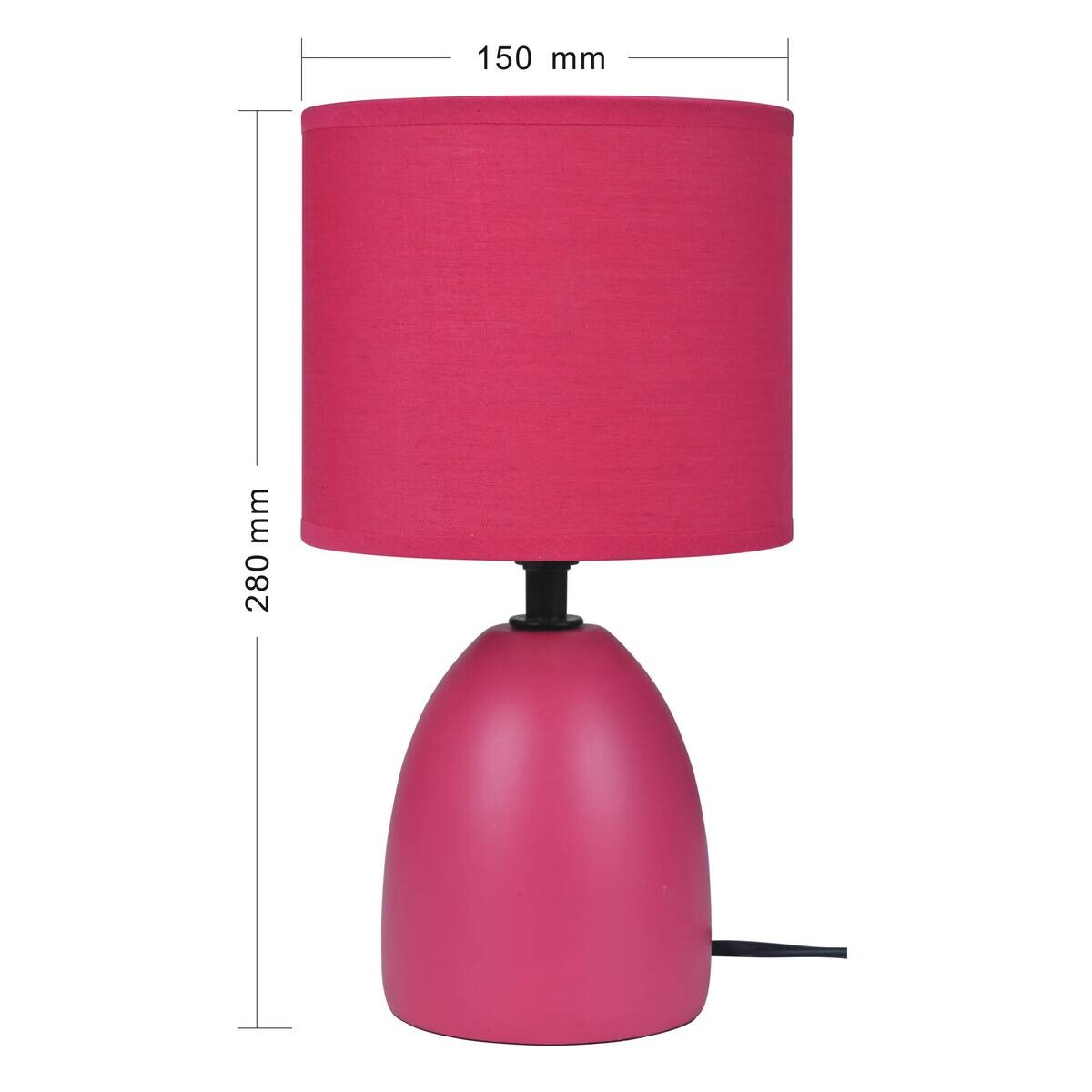 POCOline Tischleuchte Kushi pink Keramik B/H/L: ca. 15x27x15 cm E14 1 Brennstellen