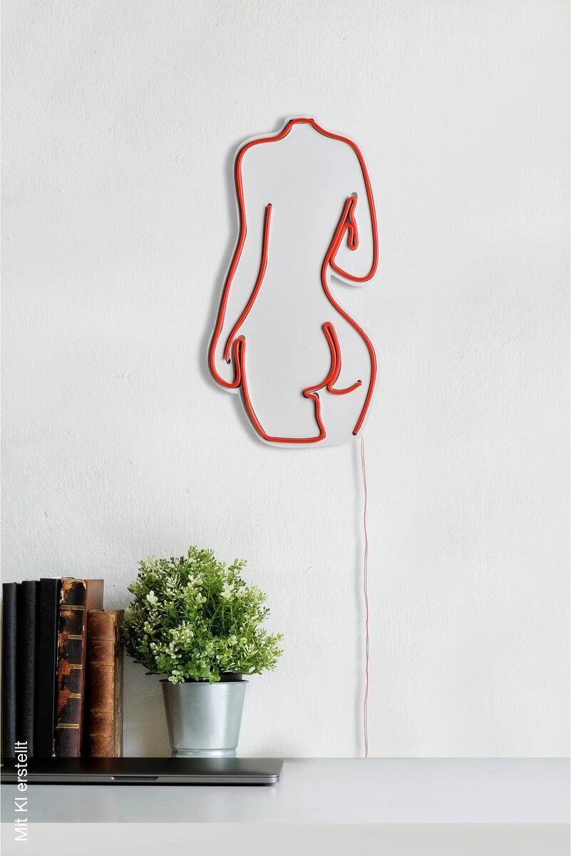 Opviq LED-Wandleuchte rot PVC B/H/T/L: ca. 22x42x2x22 cm