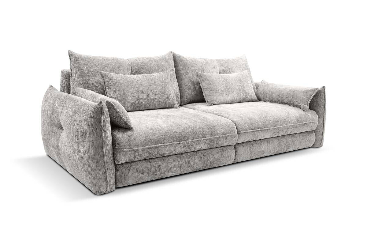 Big Sofa Delphine grau Microfaser B/H/T: ca. 246x74x119 cm