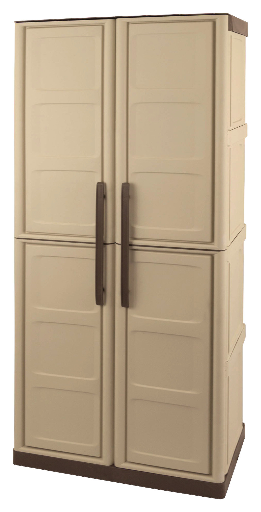 Kunststoffschrank Steel hoch beige Kunststoff B/H/T: ca. 70x165x39,5 cm