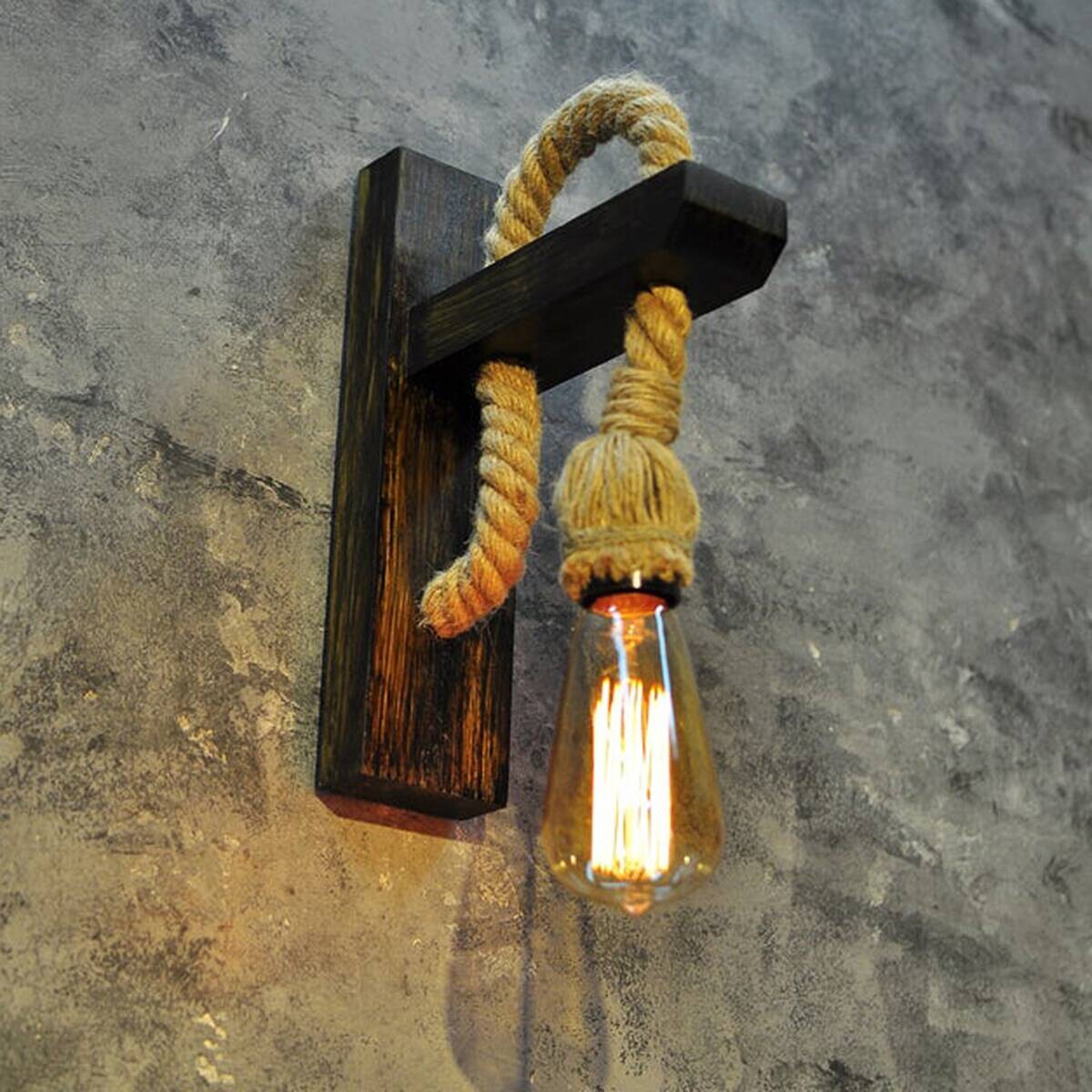 Opviq Wandleuchte beige Fichte B/H/L: ca. 23x9x30 cm E27 1 Brennstellen