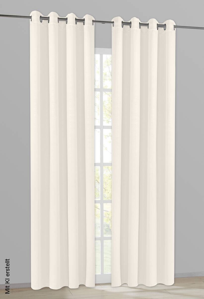 Happy Home Ösenvorhang Freiburg natur B/L: ca. 140x235 cm