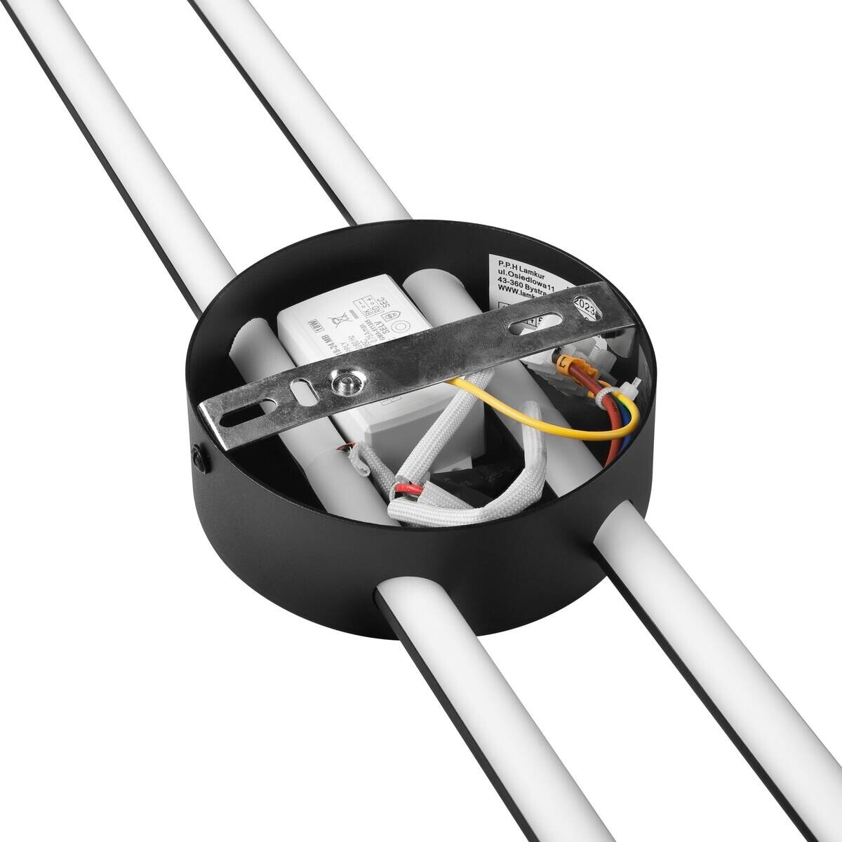 Lamkur LED-Wandleuchte LANA 47461 schwarz Metall H/L: ca. 80x12 cm 1 Brennstellen