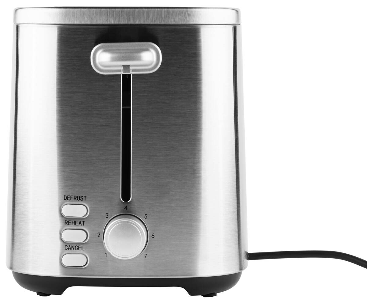 POCOline Toaster silber Edelstahl Kunststoff B/H/L: ca. 16,8x19x28,4 cm