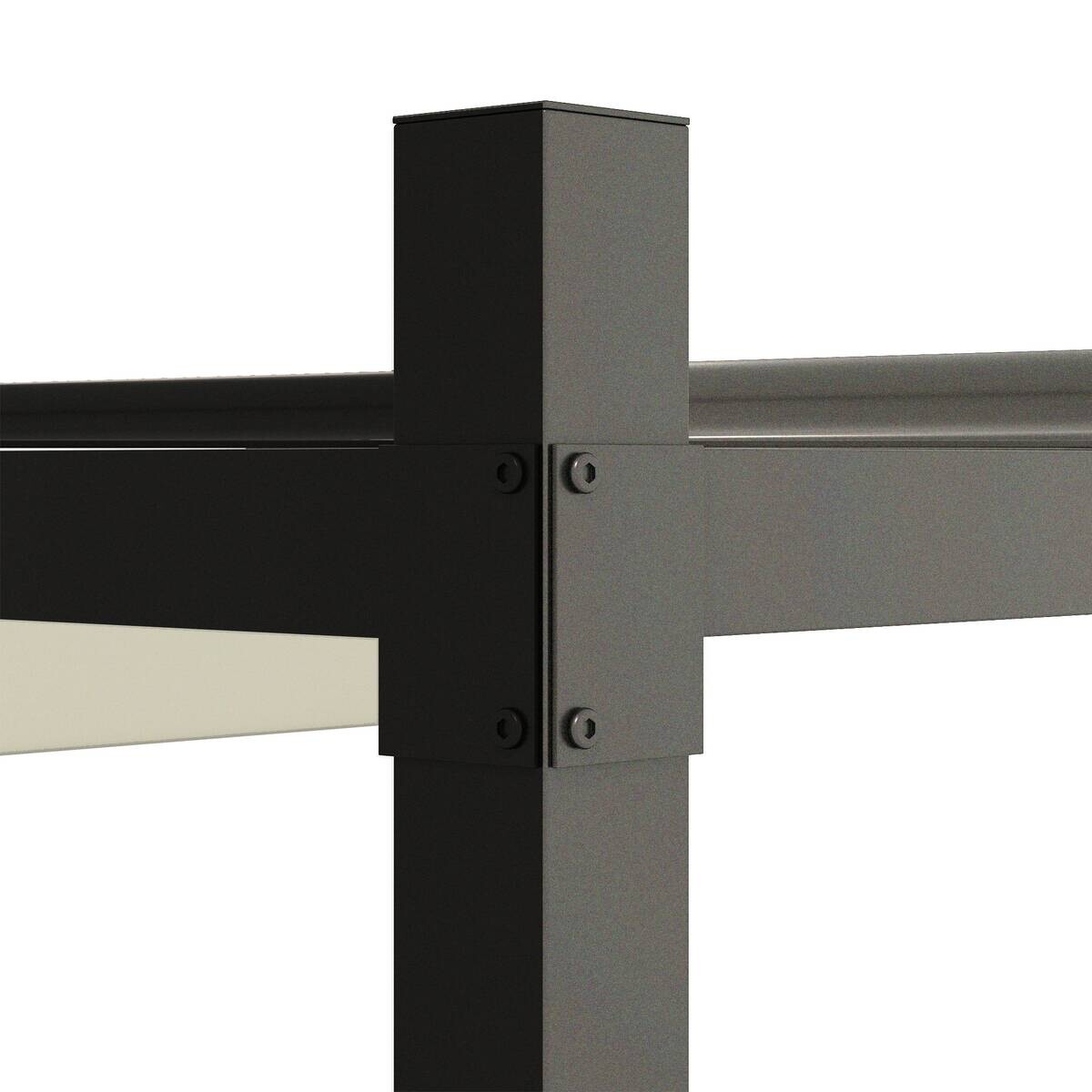 Outsunny Pergola cremeweiß Metall B/H/L: ca. 298x230x298 cm