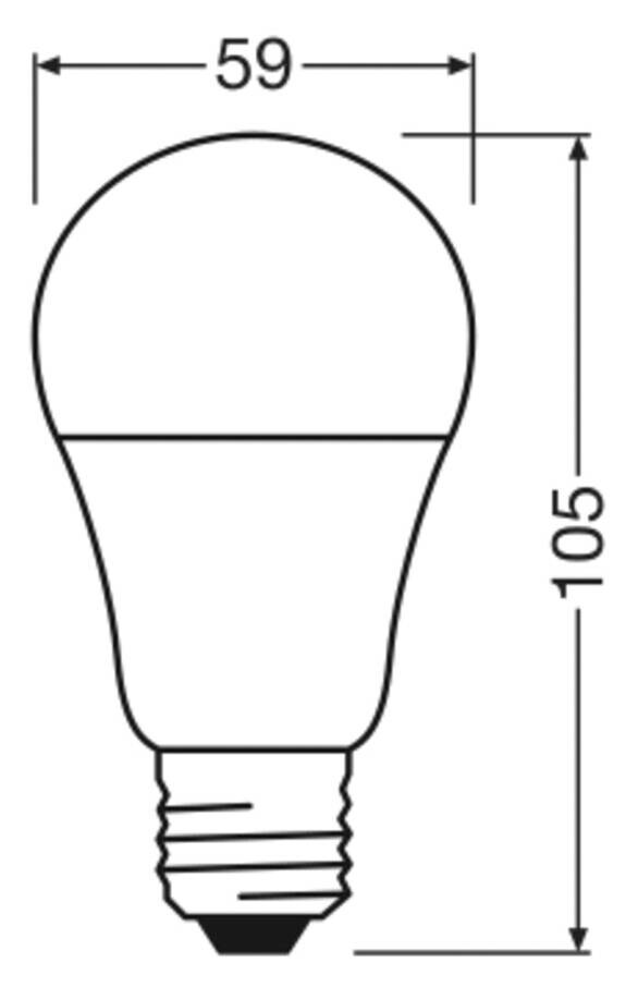 OSRAM LED-Leuchtmittel BASE Classic A AC55981 3er Pack E27