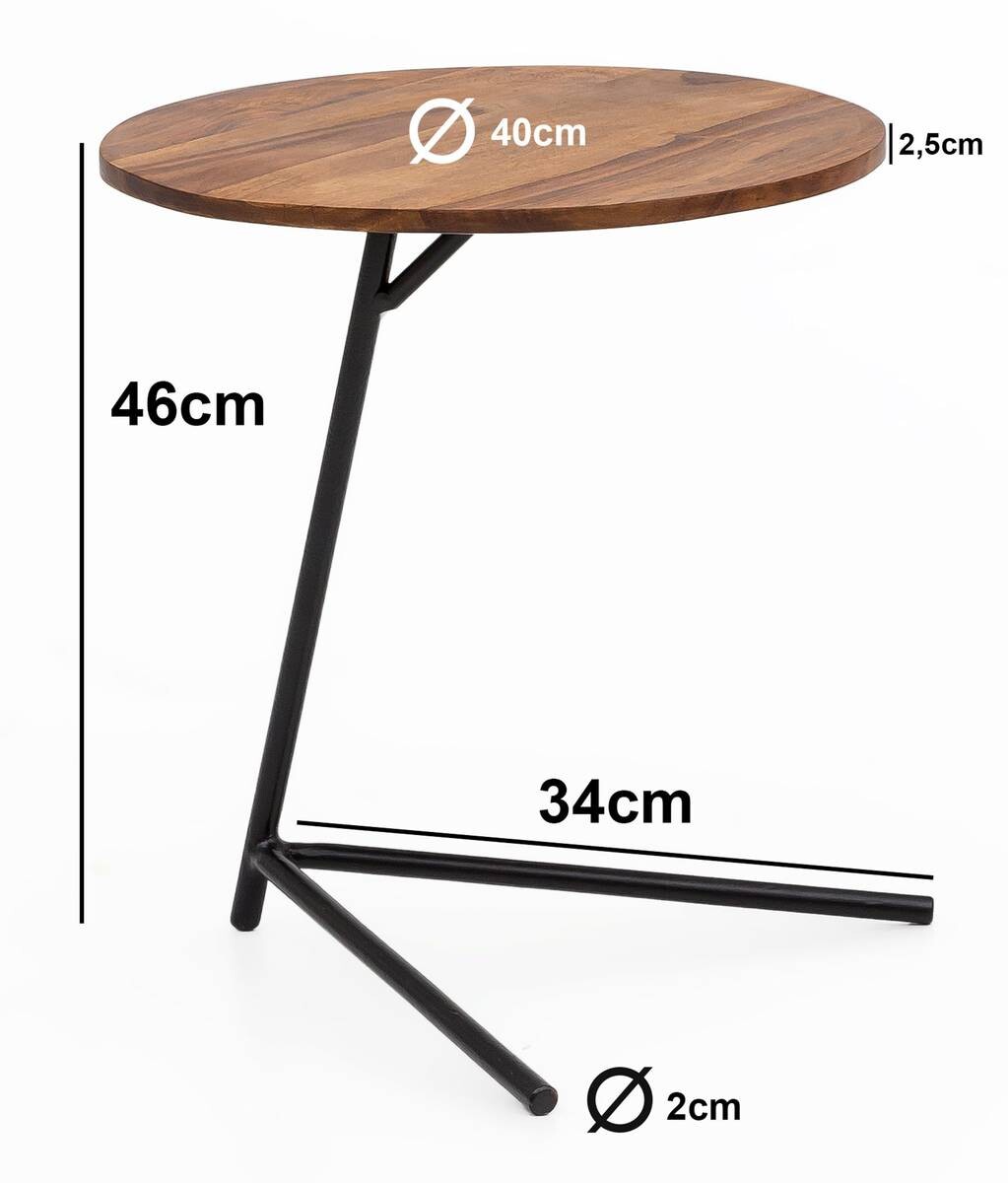 Beistelltisch rosenholz Nachbildung Holz B/H/T: ca. 40x46x40 cm