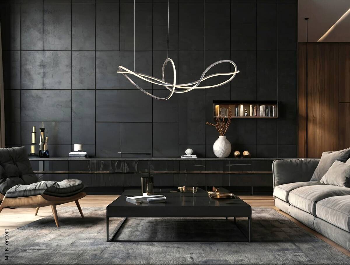 GLOBO Pendelleuchte Chrom Opal Edelstahl Metall B/H/T: ca. 110x120x33 cm 1 Brennstellen