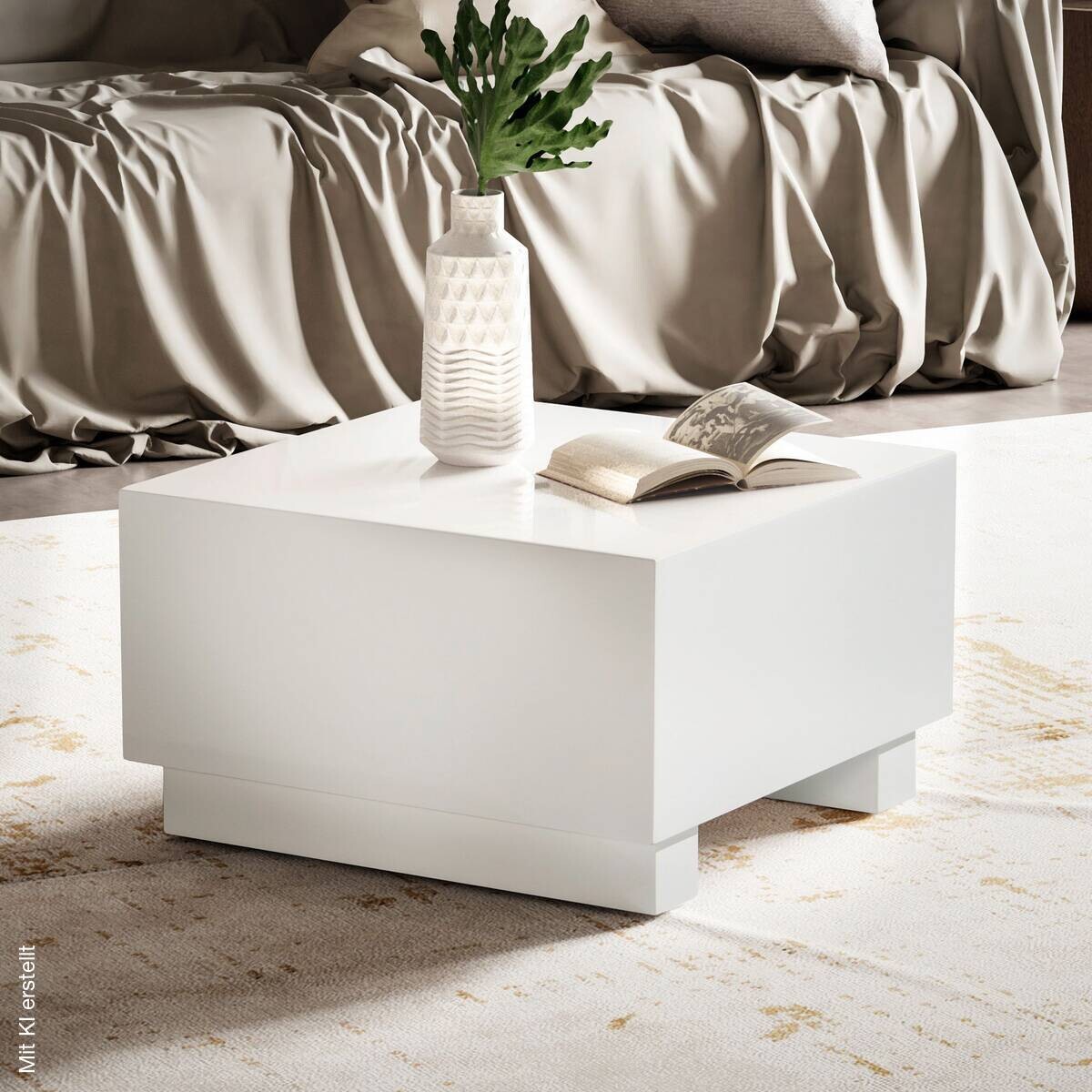 Couchtisch weiß Marmor Optik B/H/T: ca. 60x35x60 cm