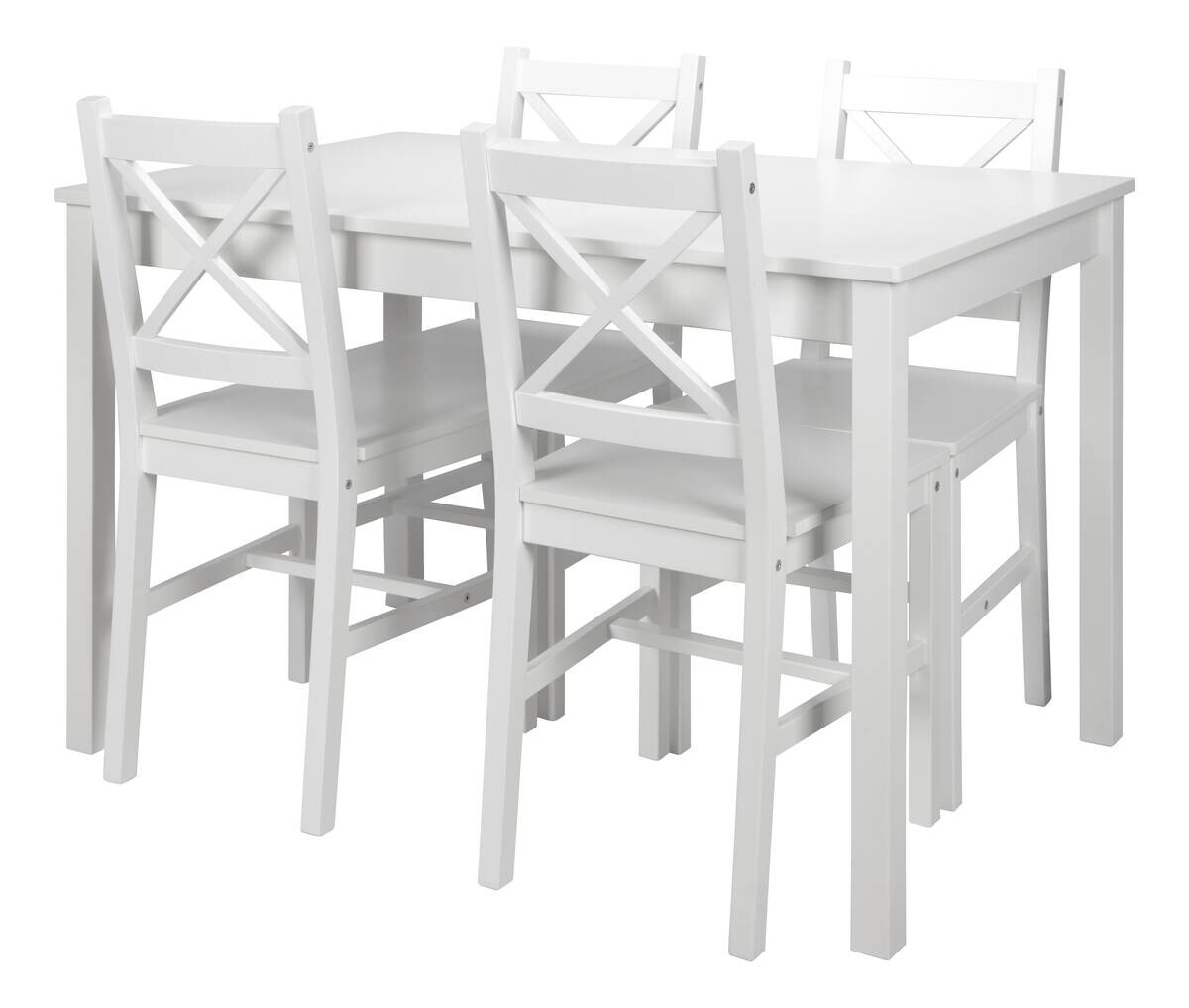 Tischgruppe Hanna weiß Holz B/H/T: ca. 118x73x75 cm