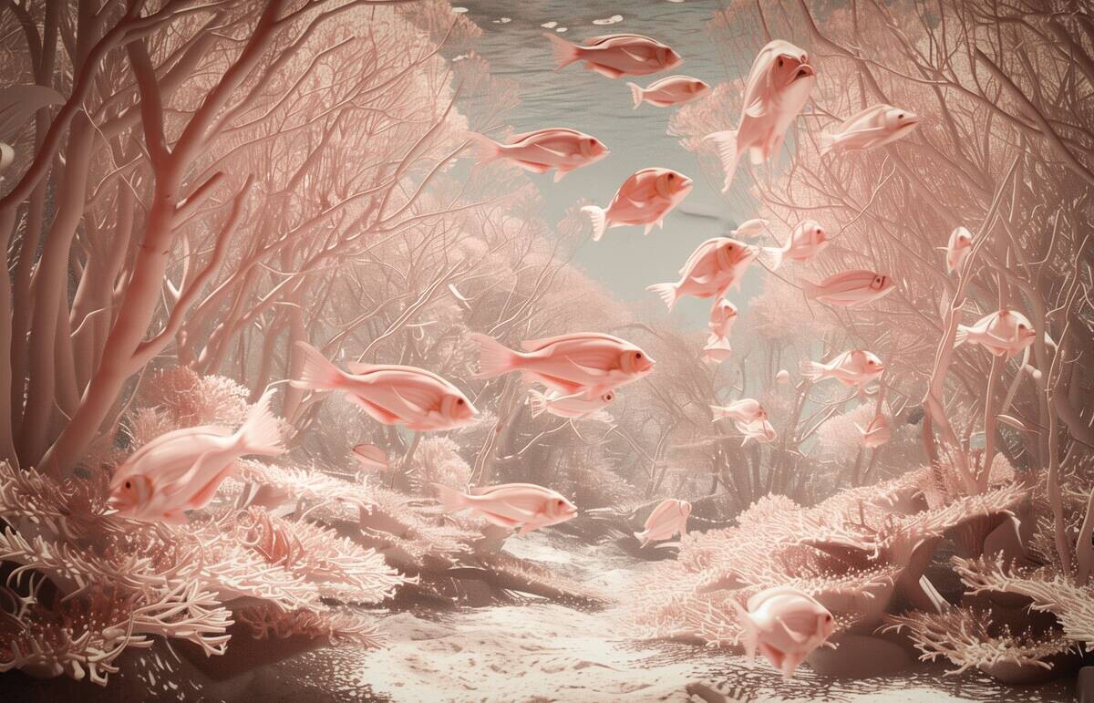 Keilrahmenbild Fische