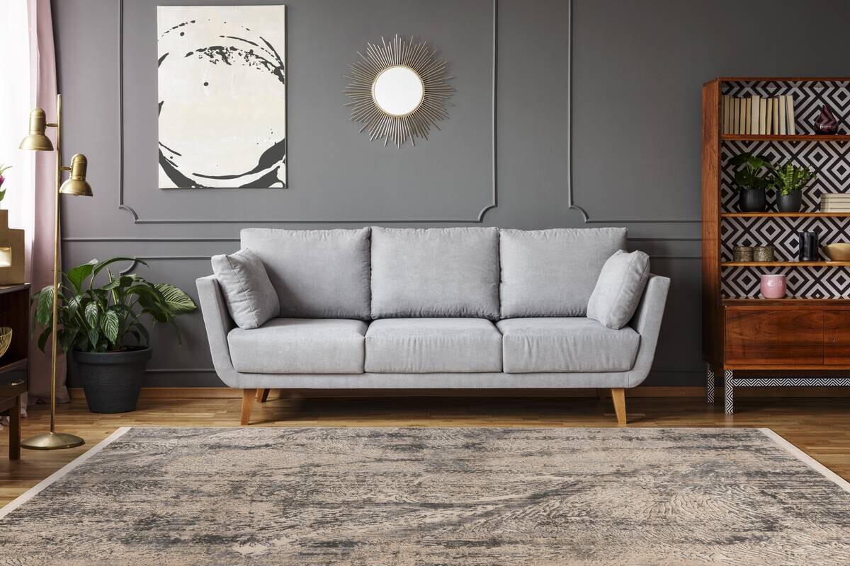 Kayoom Kurzflorteppich Adela 525 grau B/H/L: ca. 80x1,3x150 cm