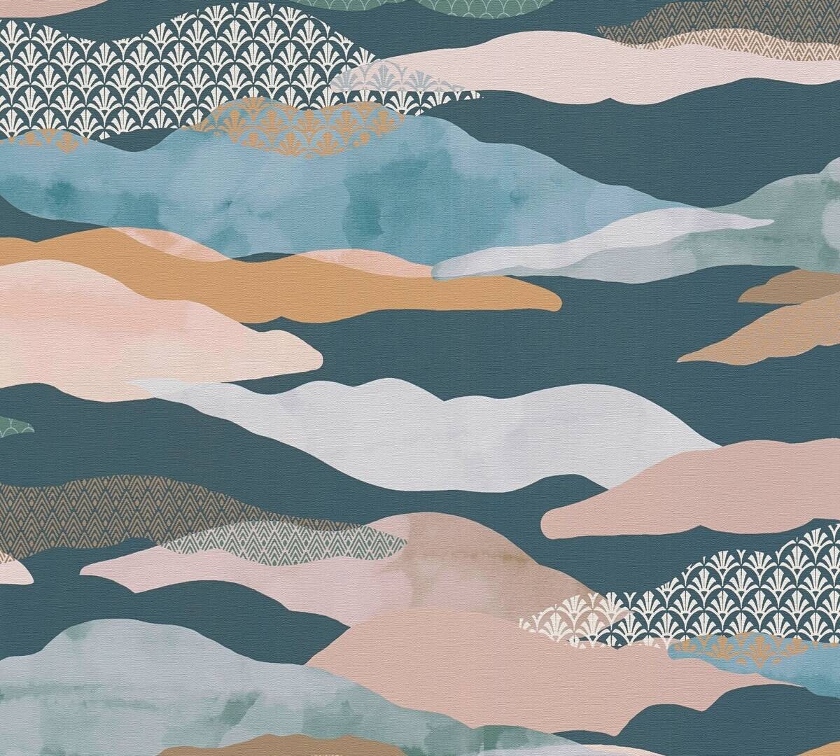 A.S.Creation Vliestapete grün rosa B/H/D: ca. 53x1005x8 cm