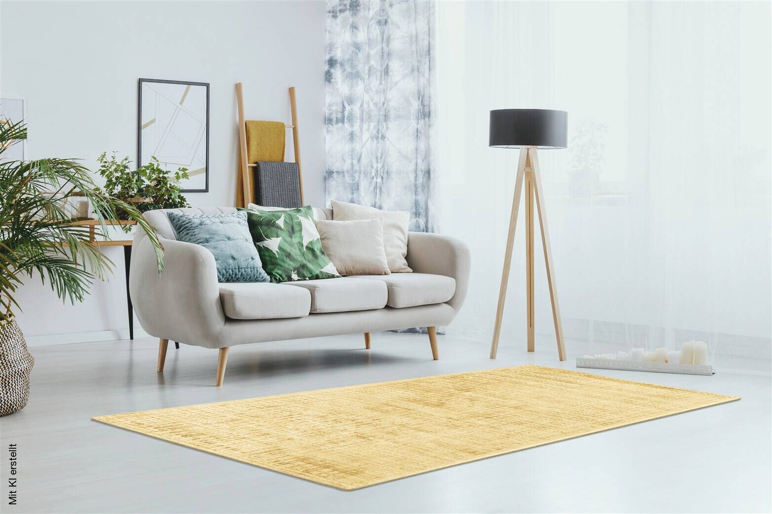 Padiro Kurzflorteppich Karma 125 gold B/H/L: ca. 160x0,8x230 cm