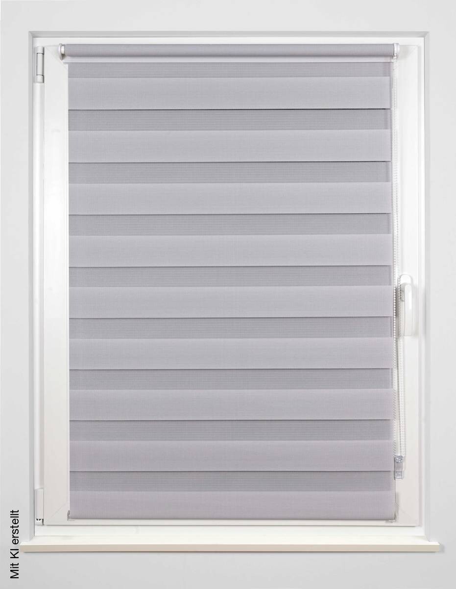 Doppelrollo Just grau 100% Polyester B/L: ca. 70x210 cm