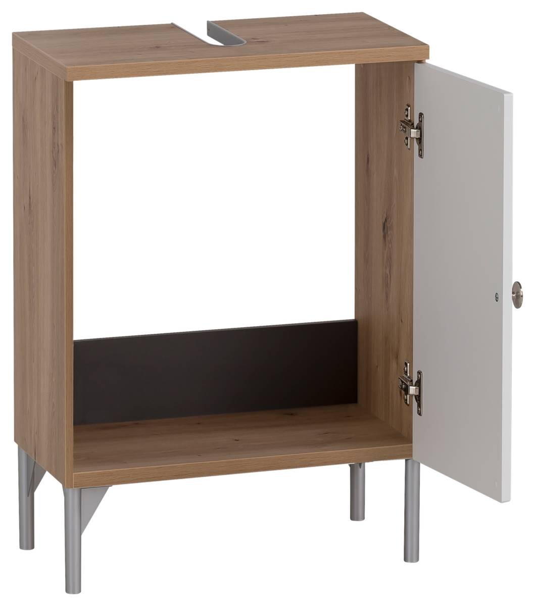 Waschbeckenunterschrank Jesper Eiche Artisan Nachbildung weiß matt B/H/T: ca. 40,3x58,5x32 cm