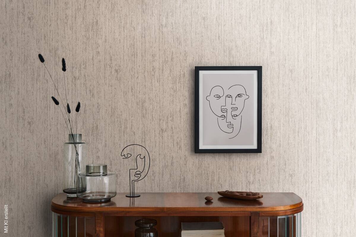 A.S.Creation Vliestapete silber beige B/H/D: ca. 53x1005x8,3 cm
