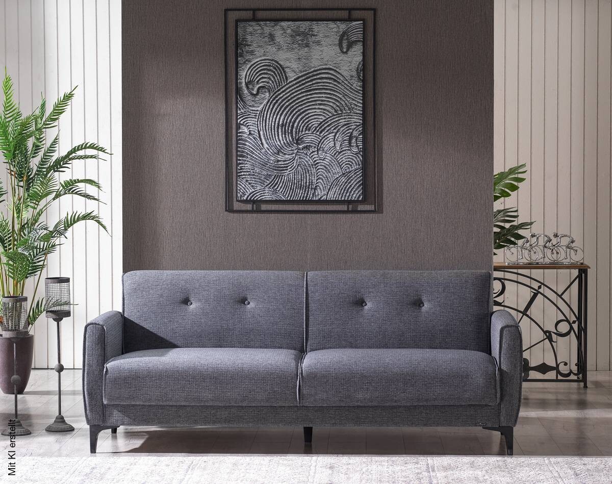 Sofa 3-2-1 San Marino anthrazit Microfaser