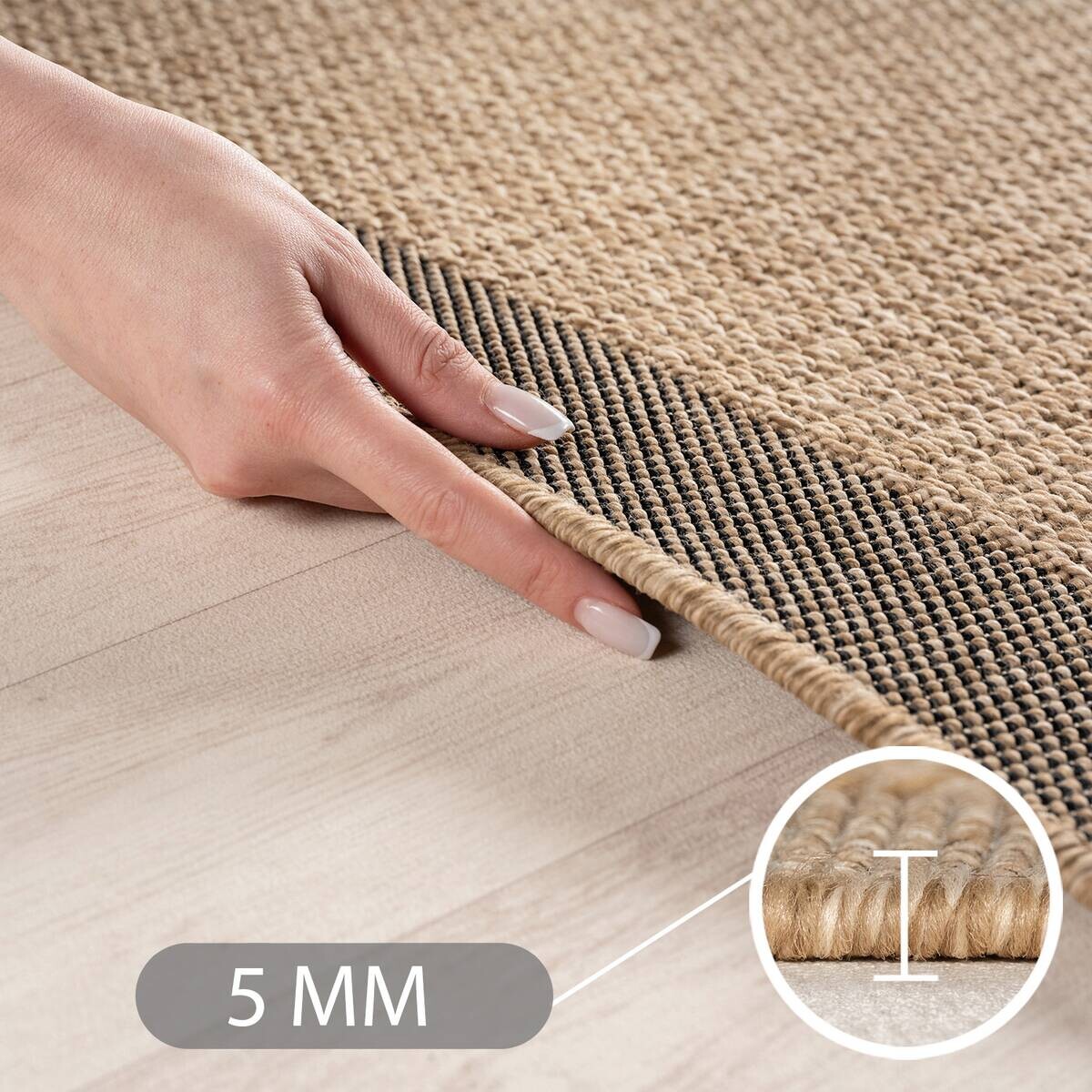 Ayyildiz Flachwebteppich TIMBER beige D: ca. 200 cm