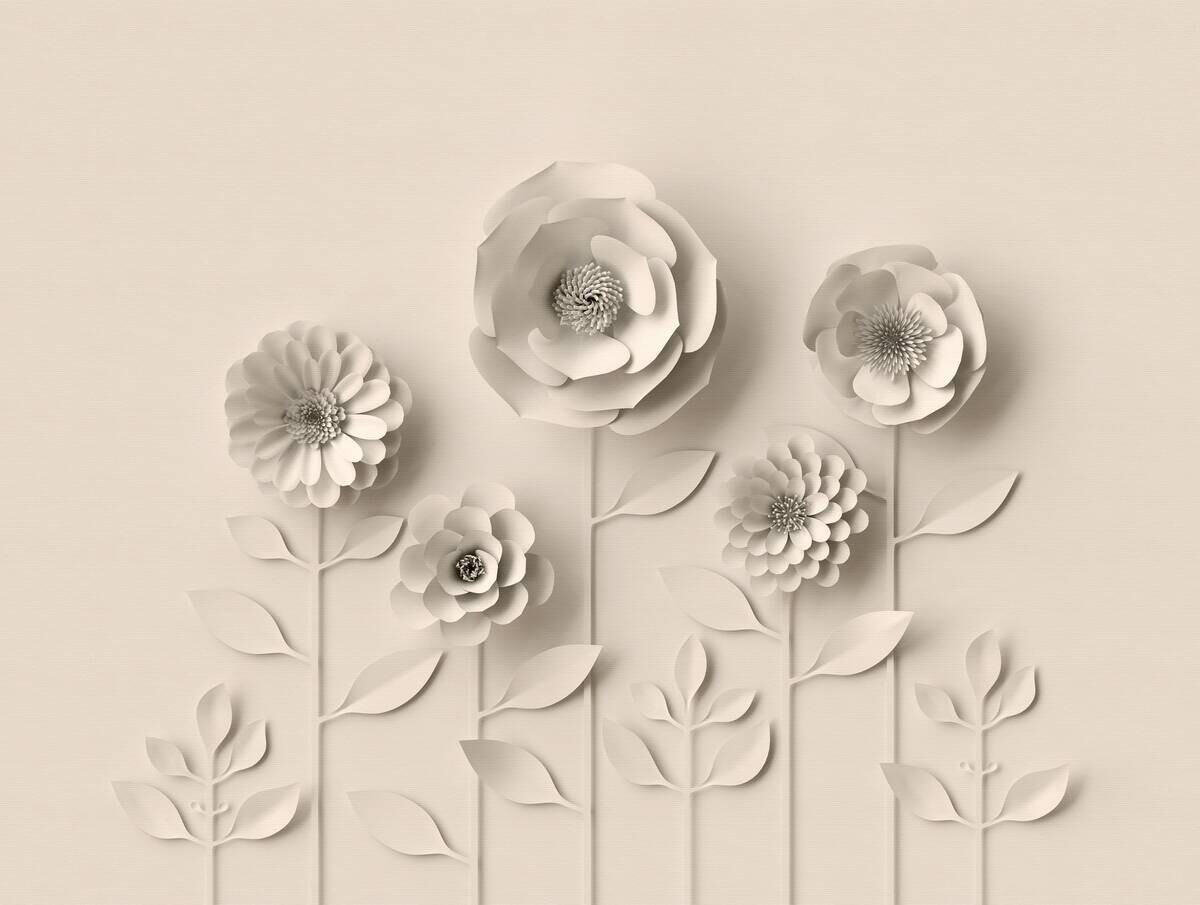Livingwalls Fototapete 3D-Optik beige B/L: ca. 280x371 cm