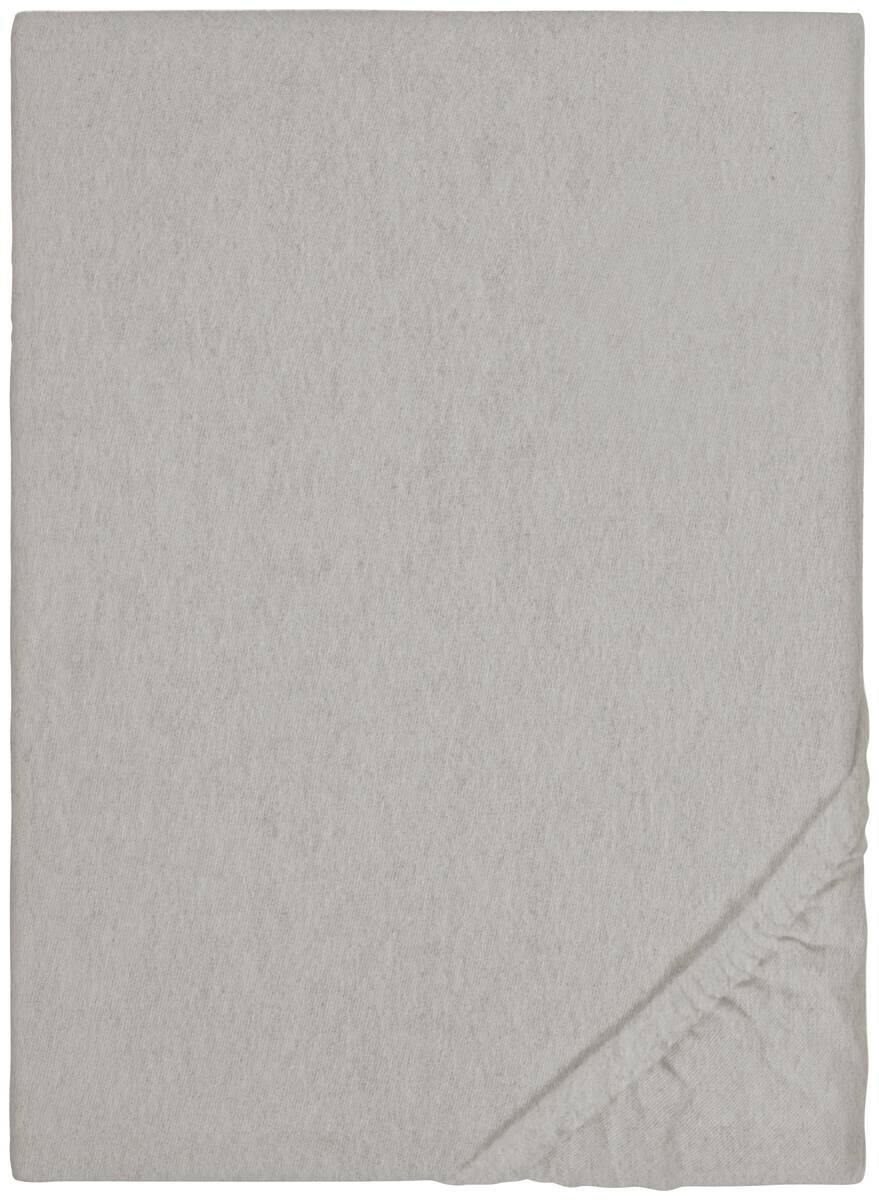 Spannbetttuch Flanell grau 100% Baumwolle B/L: ca. 100x200 cm