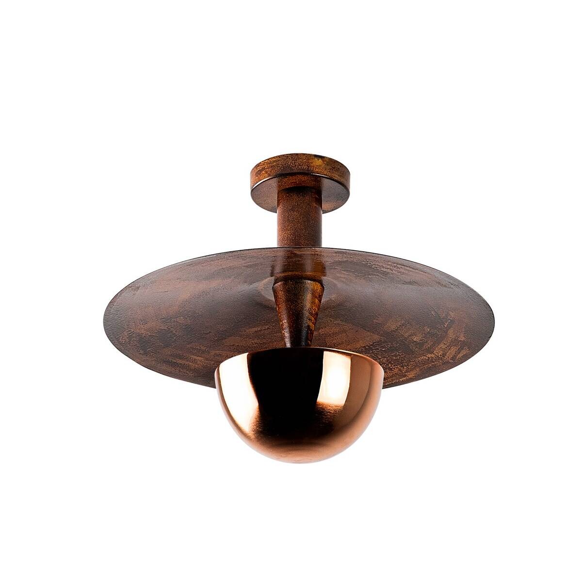 Opviq Deckenleuchte Kurt Kupfer Metall B/H/T/L/D: ca. 38x31x38x38x38 cm G9 1 Brennstellen