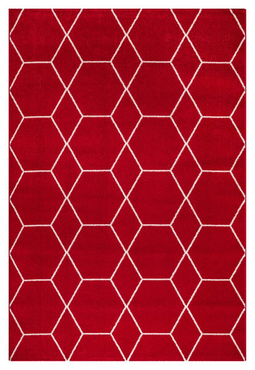 Sanat Teppich Trellis rot B/L: ca. 140x200 cm