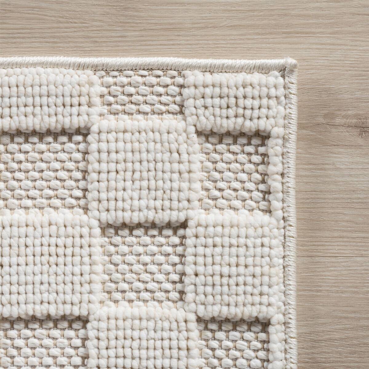 Ayyildiz Kurzflorteppich HELIX creme B/H/L: ca. 200x0,7x200 cm
