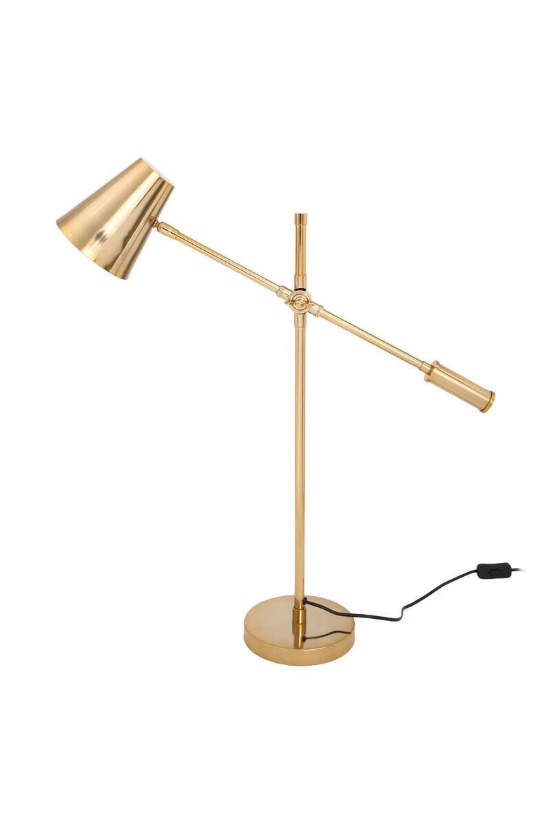 Kayoom Tischleuchte gold Messing Stahl Eisen B/H/L: ca. 18x74x68 cm E27 1 Brennstellen
