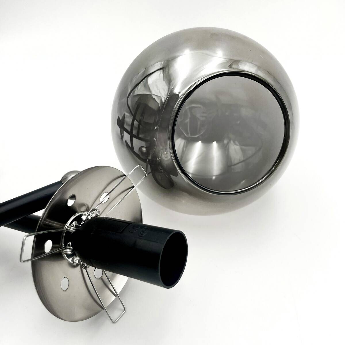 Lamkur Deckenleuchte Malena Chrom schwarz Glas Stahl B/H/L: ca. 39x19x39 cm E14 3 Brennstellen