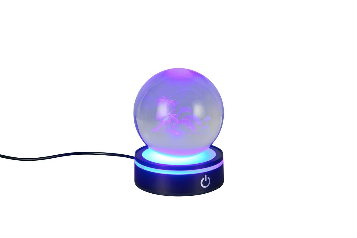 Reality LED-Tischleuchte Glas Kunststoff H/D: ca. 10x8 cm