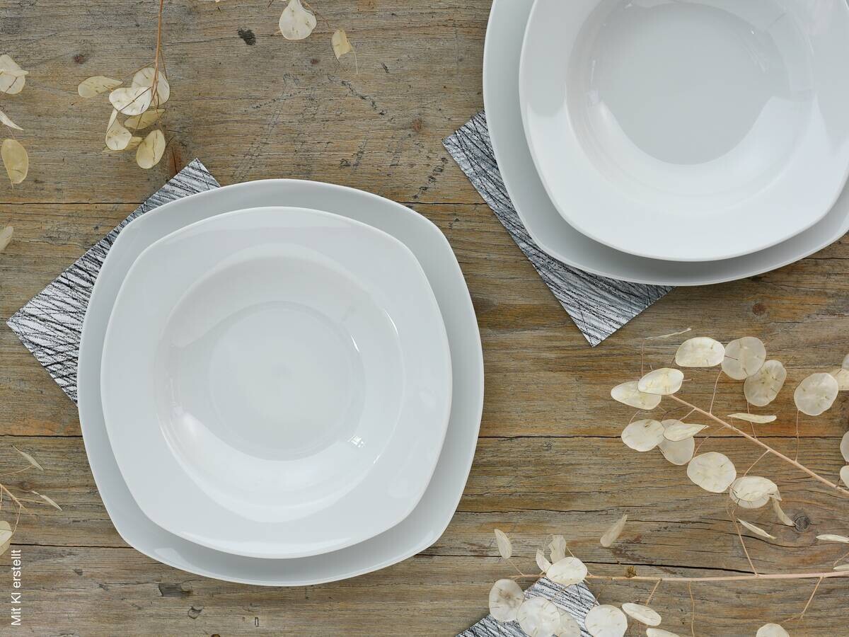 CreaTable Tafelservice Amelie weiß Porzellan 18 tlg.