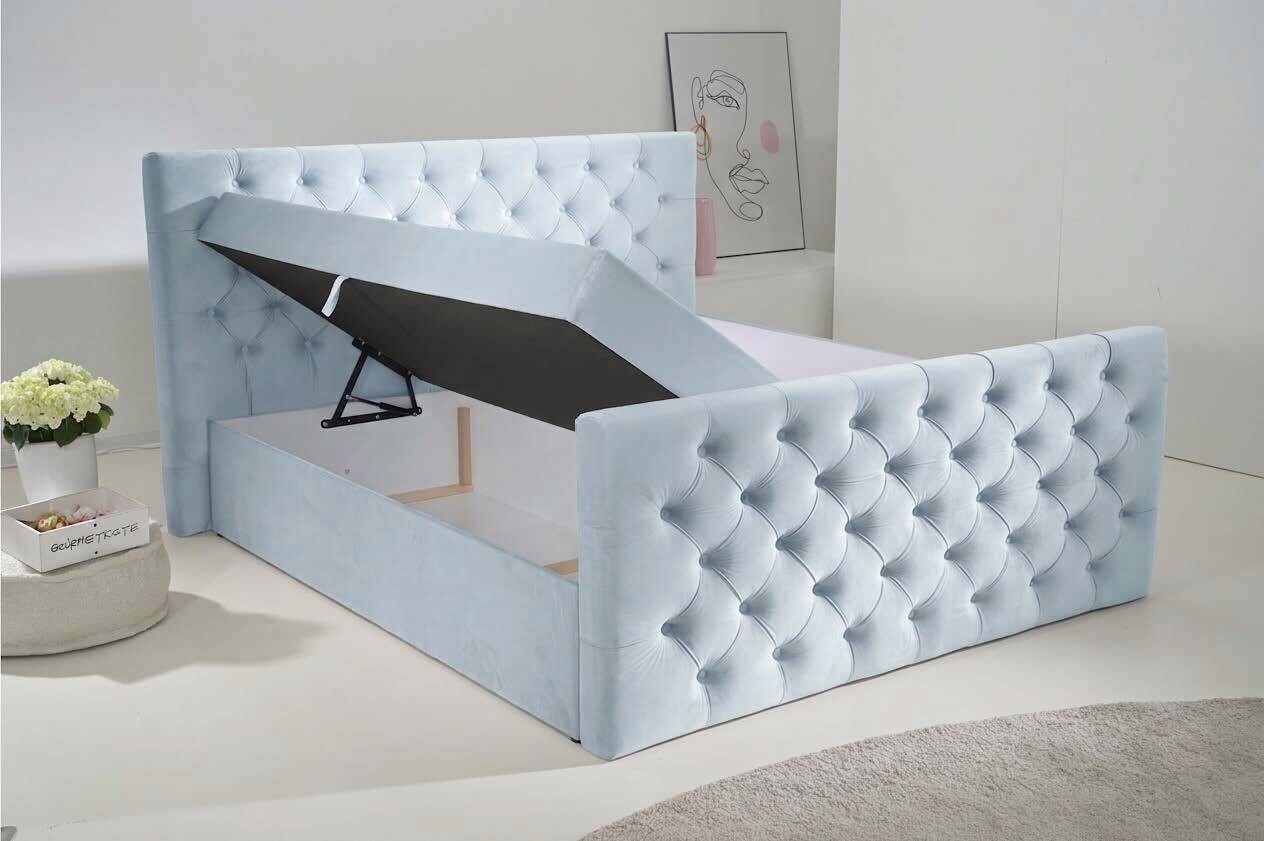 Boxbett Glow hellblau Liegefläche B/L: ca. 160x200 cm