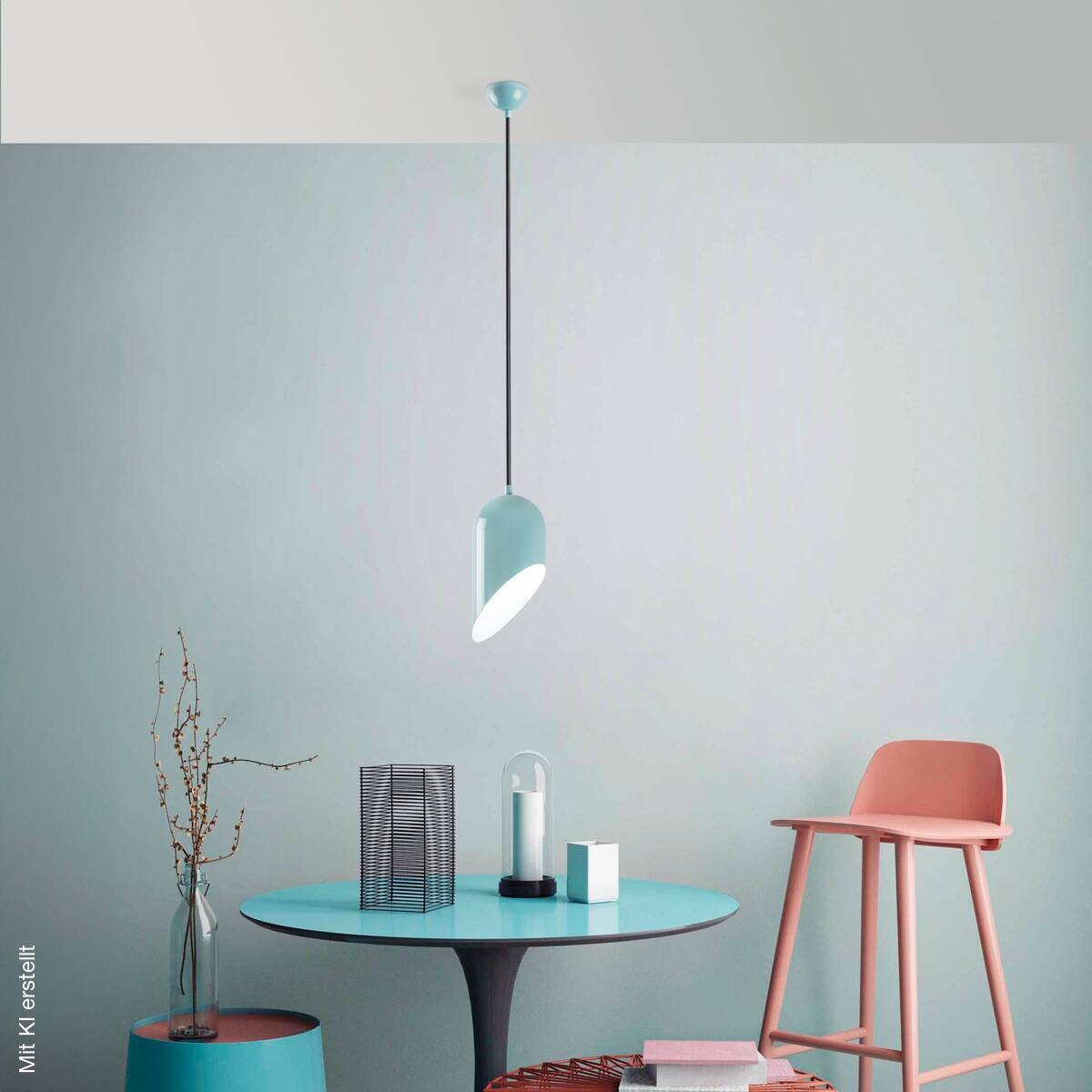 Opviq Pendelleuchte türkis B/H/T: ca. 14x121x14 cm E27 1 Brennstellen