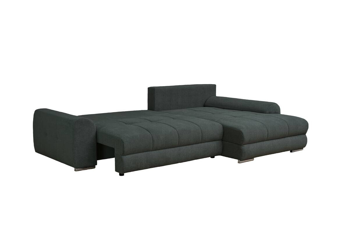 Ecksofa mit Bettfunktion und Bettkasten Lorenz grün Microfaser B/H/T: ca. 284x74x180 cm
