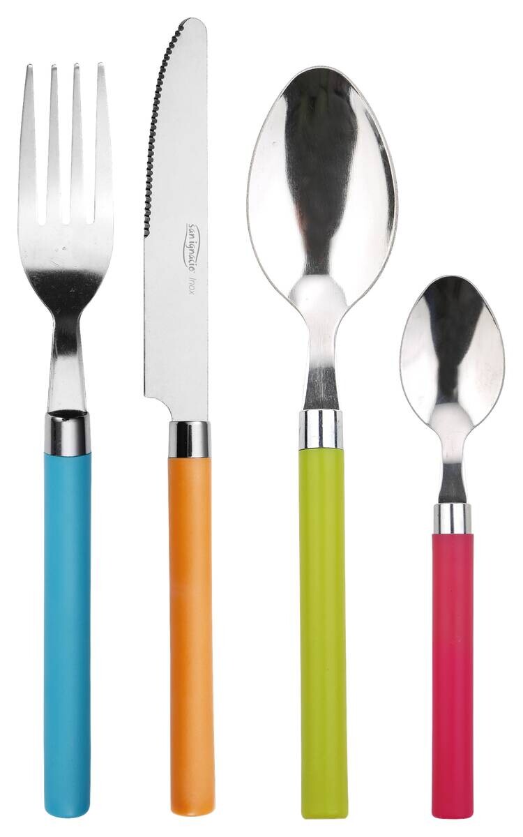 SAN IGNACIO Besteckset HAPPIE COLORS bunt Edelstahl 24 tlg