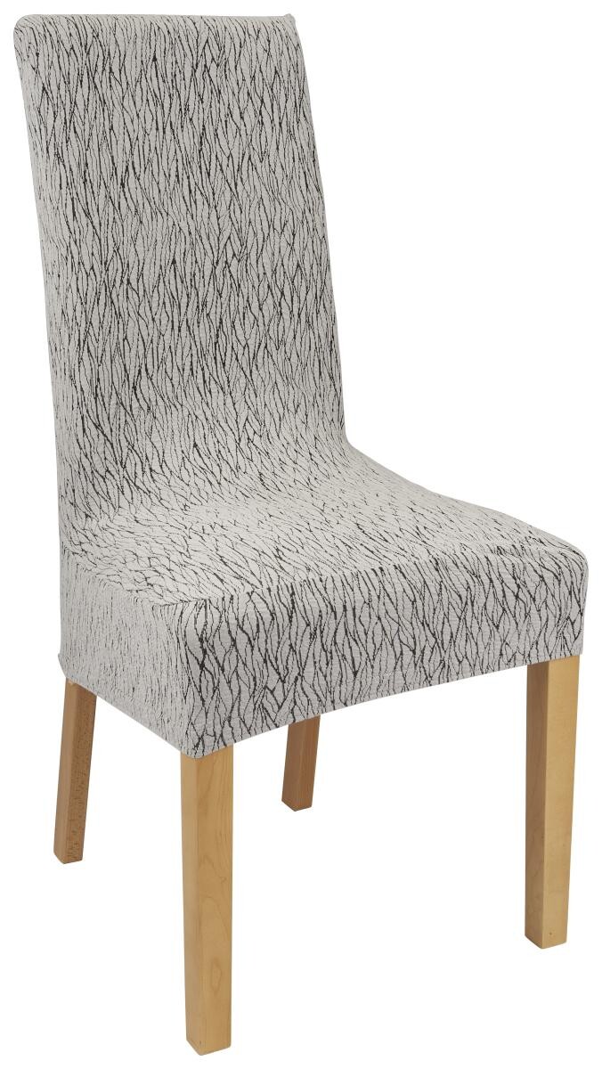 Home Edition Stuhlhusse silber 62% Baumwolle, 36% Polyester, 2% Elasthan B/H/L: ca. 45x65x40 cm