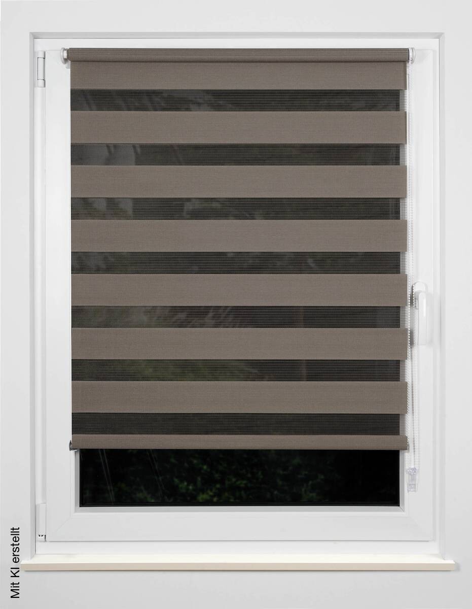 Doppelrollo Just braun B/L: ca. 60x160 cm