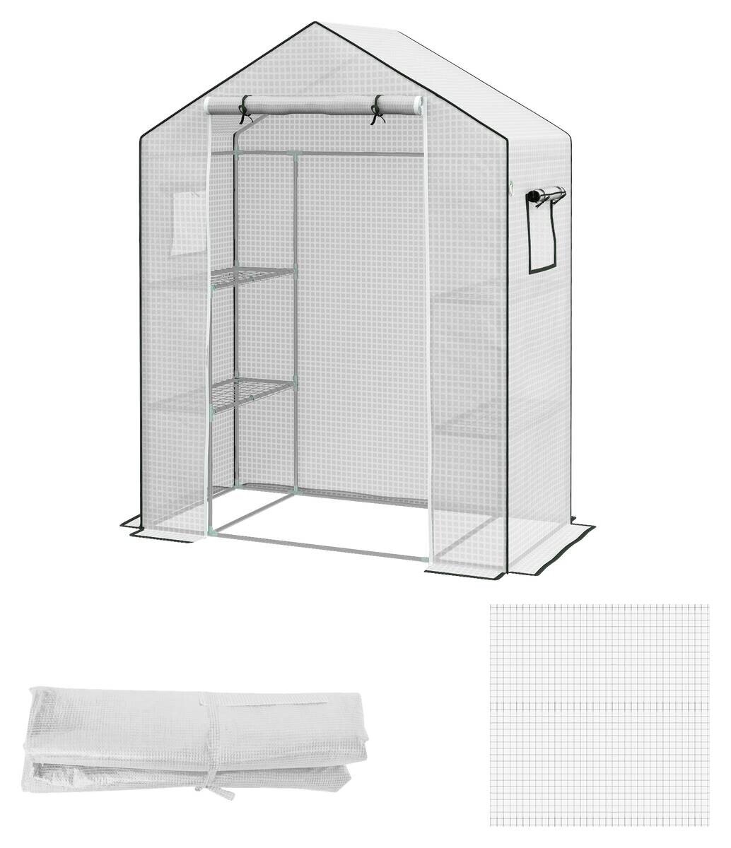 Outsunny Ersatzfolie weiß Kunststoff B/H/L: ca. 73x190x140 cm