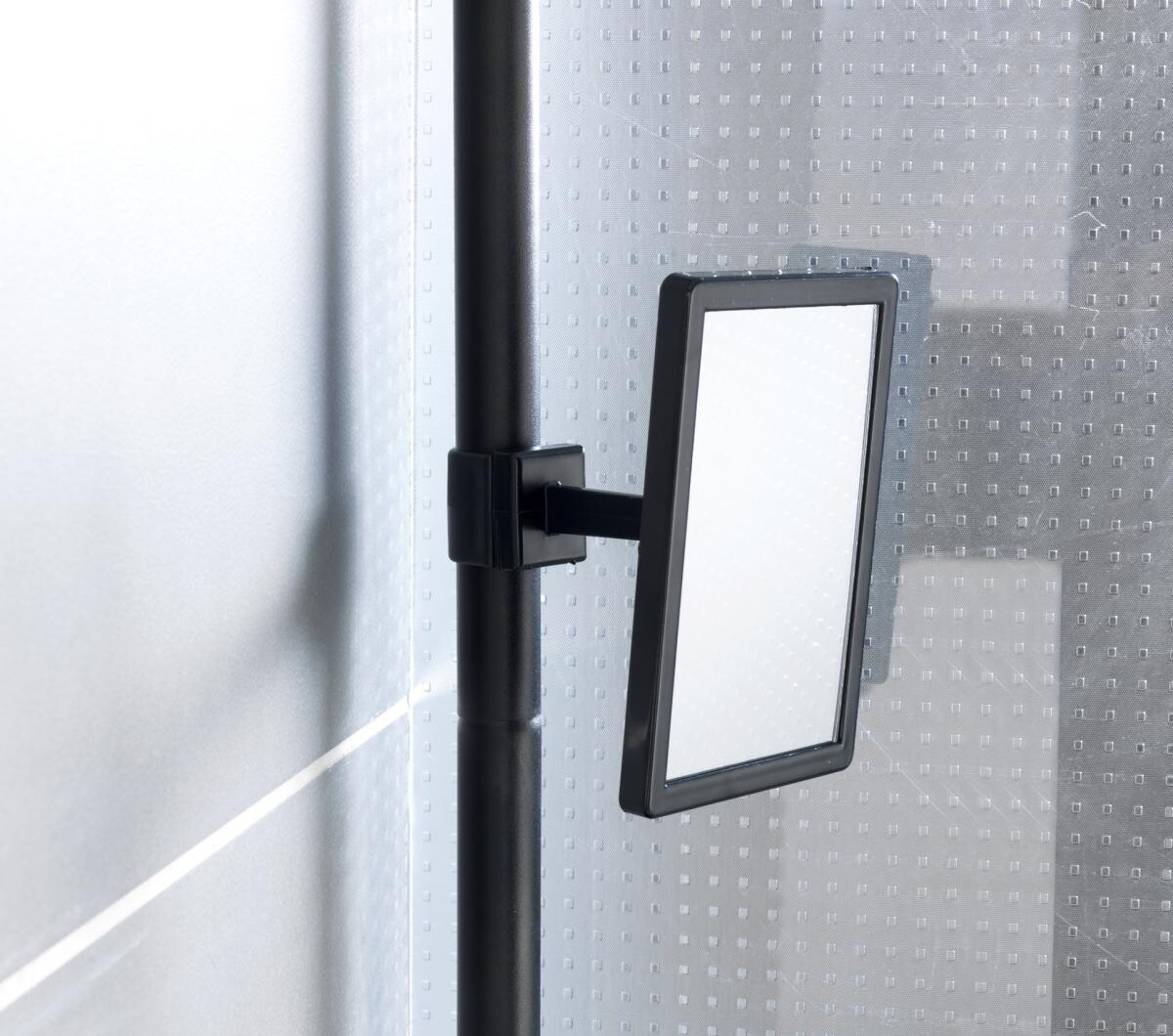 Teleskop Duschecke schwarz Kunststoff H/D: ca. 260x2,5 cm