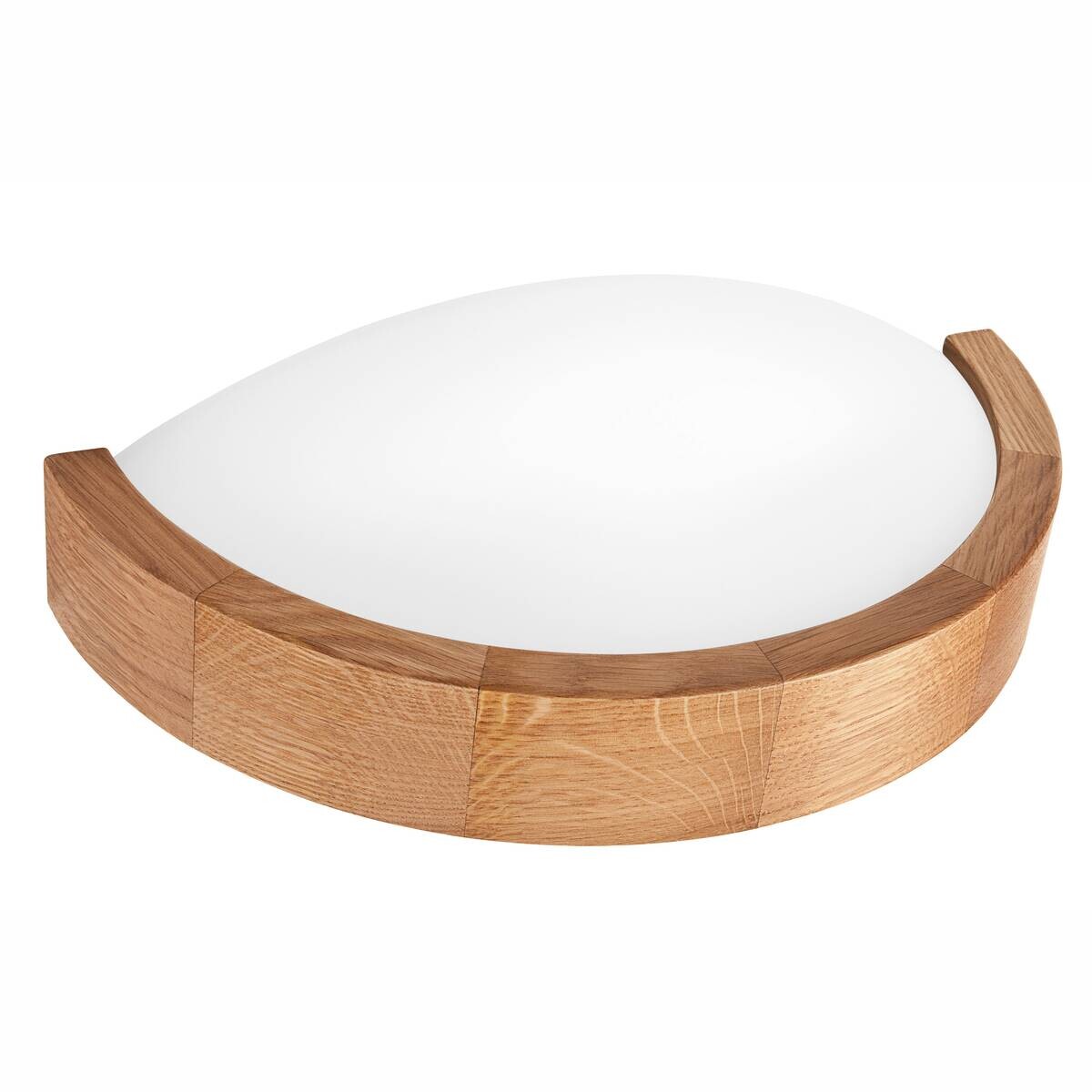 Lamkur Wandleuchte Eiche Holz Glas B/H/L: ca. 20x14x30 cm E27 1 Brennstellen