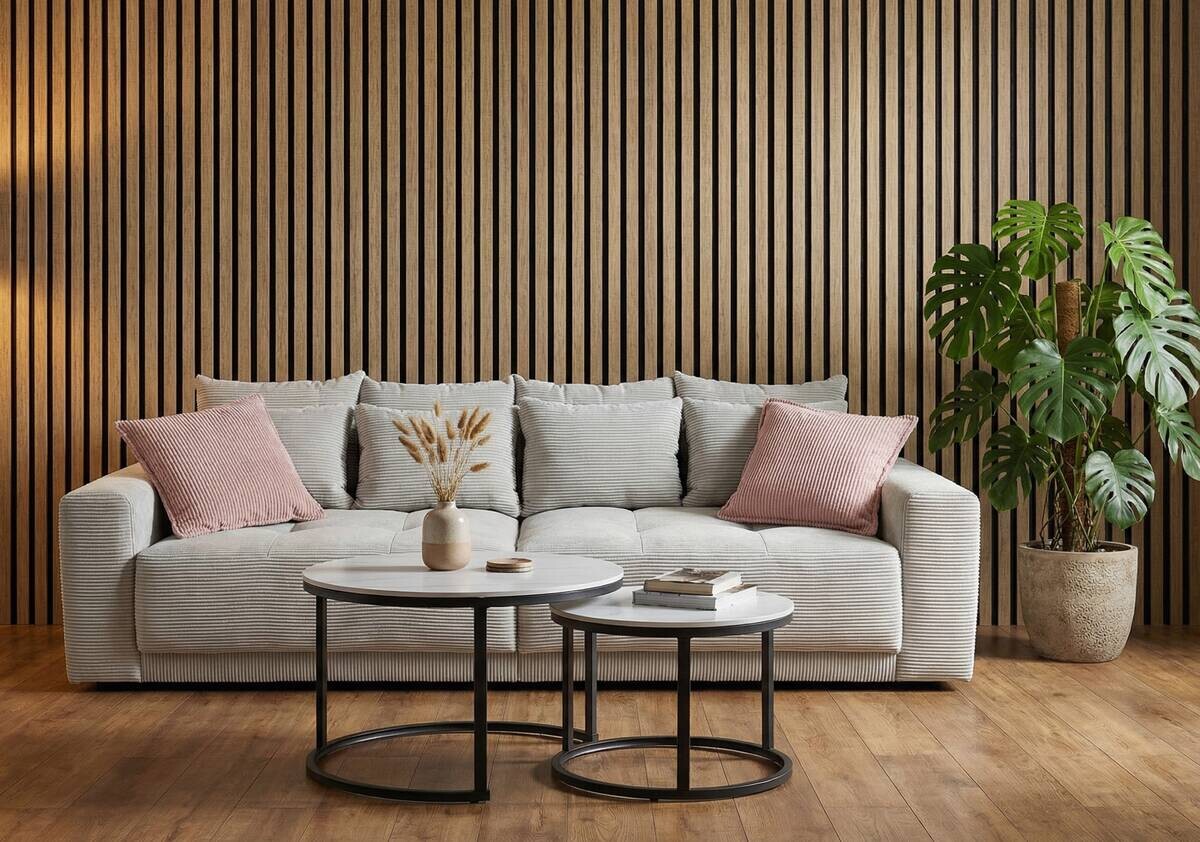 Wand- und Akustikpaneel Eiche natur L/B/H: ca. 240x56,1x1,9 cm pro Stück